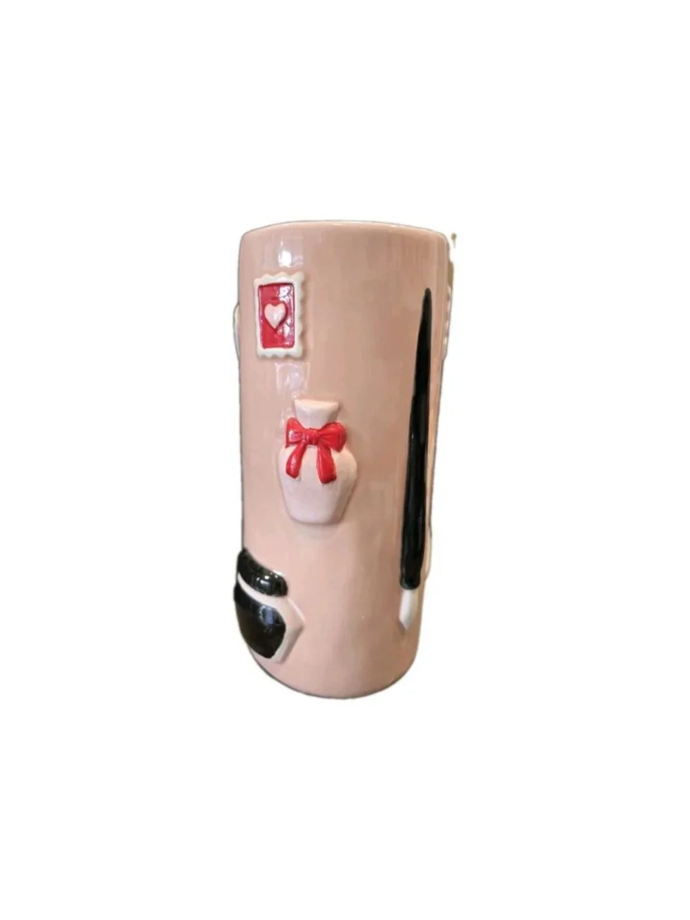 New Ceramic Pink Timeless Beauty Lipstick Love Letter Flower Vase Planter Decor